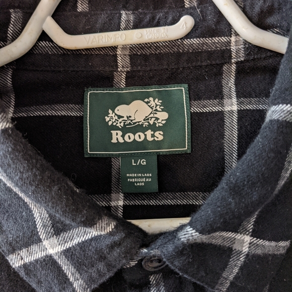 Roots casual button up - black / large - Picture 4 of 4
